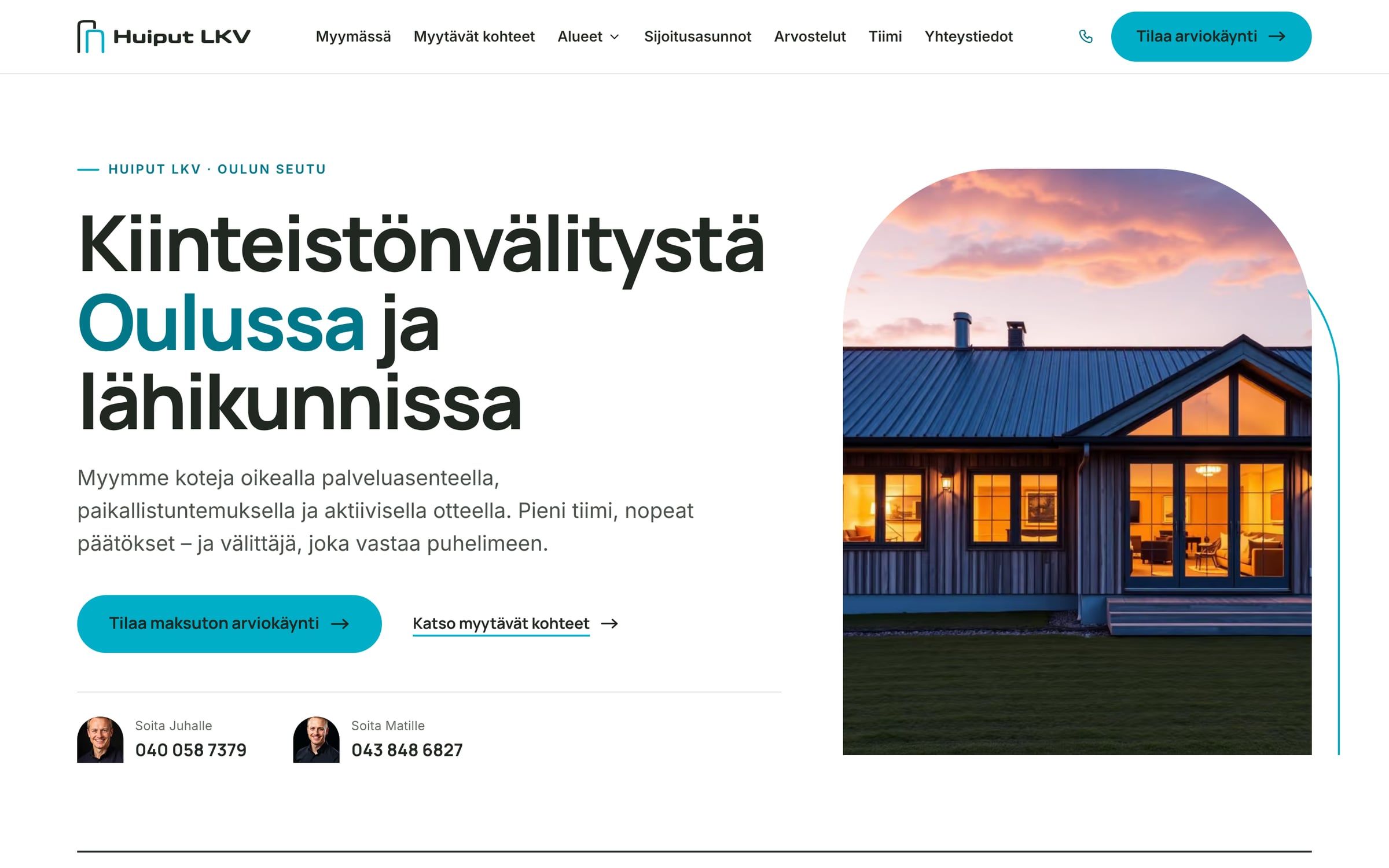 Huiput LKV: sivusto tietokoneella